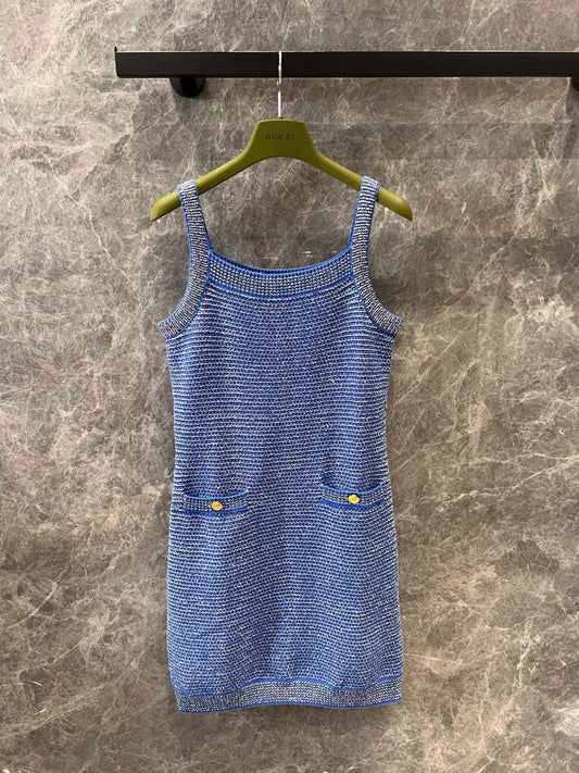 Heavy Retro Cable Knitted Sling Dress
