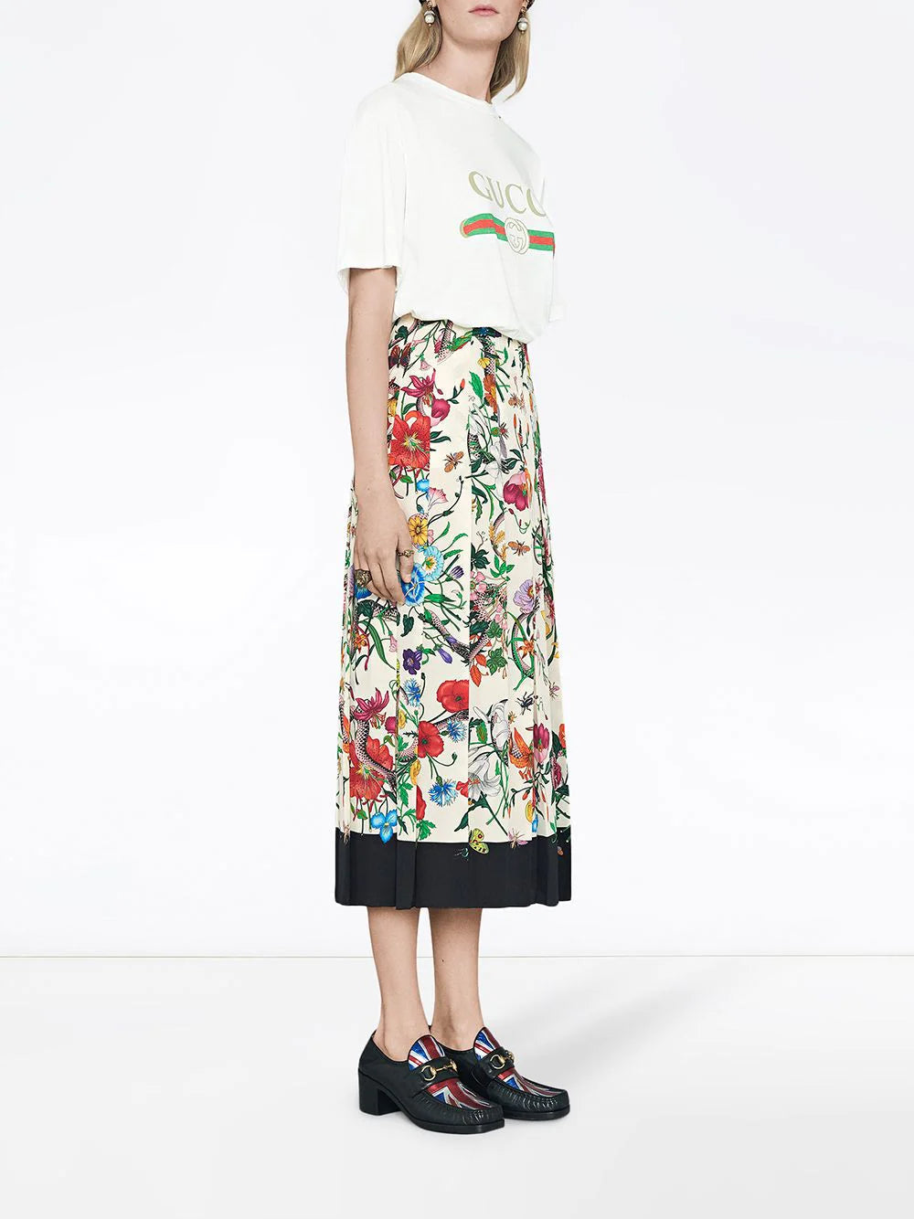 T-Shirt mit Logo-Print im Rippeneffekt