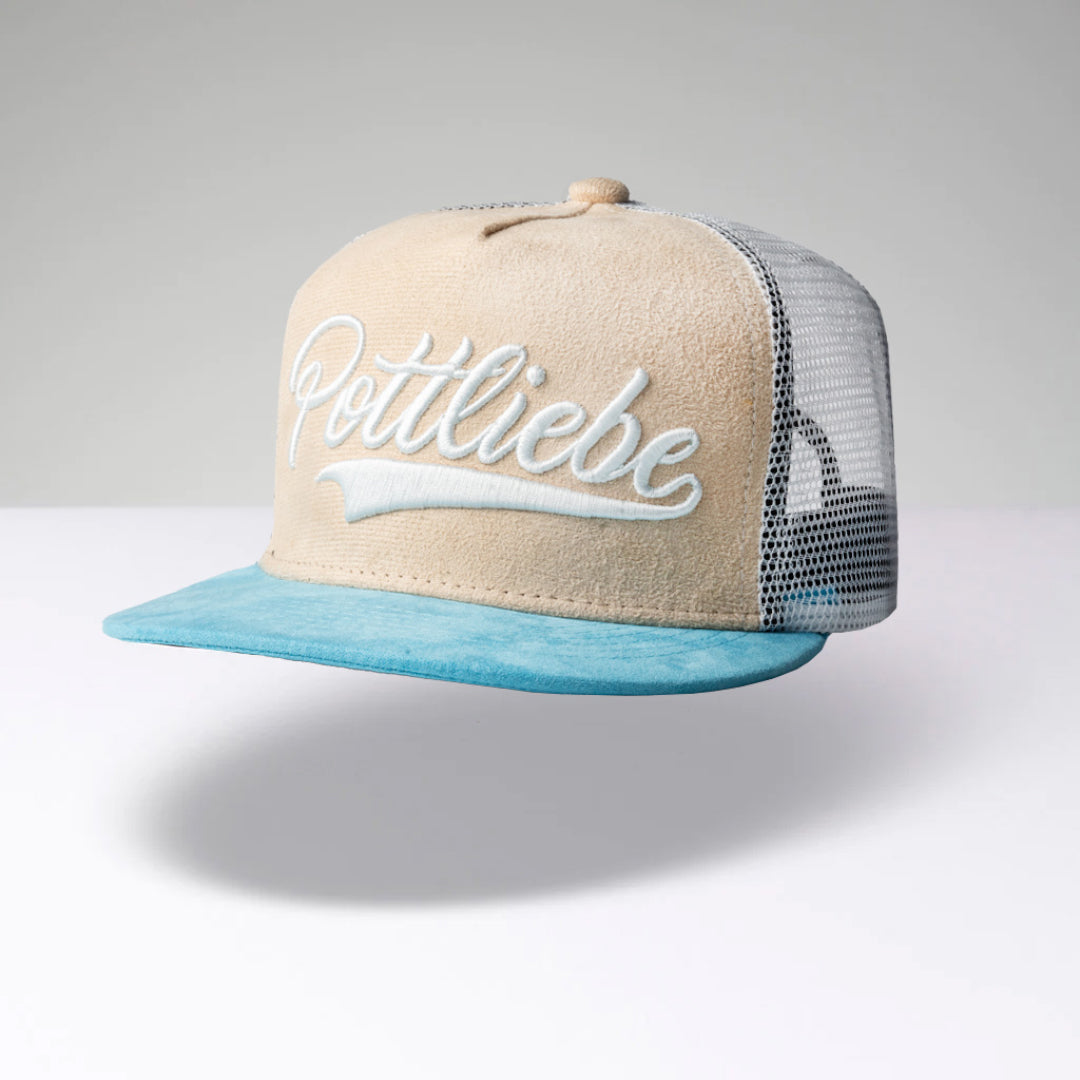 Casquette trucker POTTLIEBE - beige / hellblau 