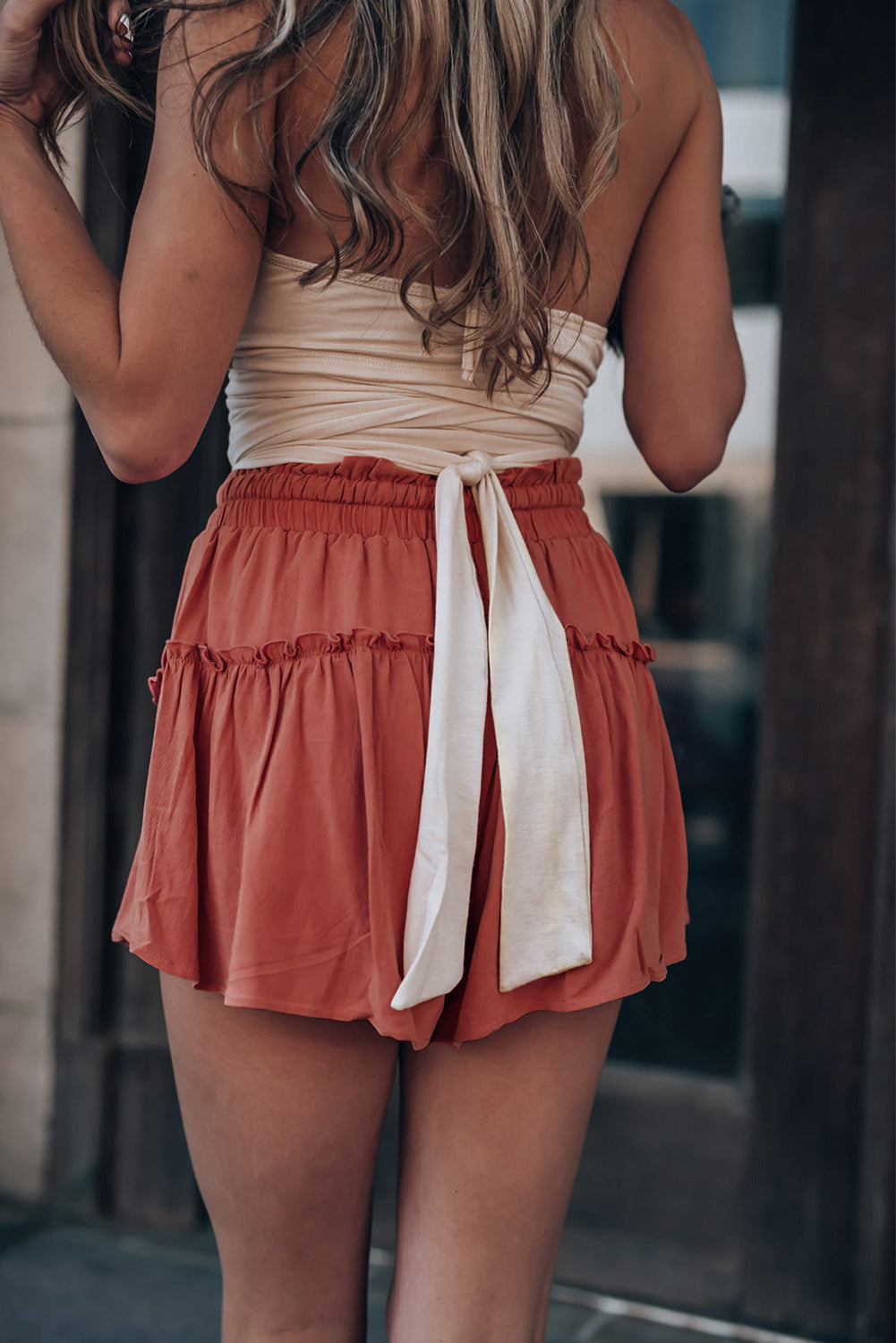 drawstring casual shorts, boho shorts, skirt with shirts