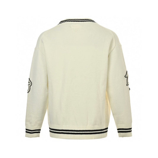 Preppy-Cardigan mit Applikation