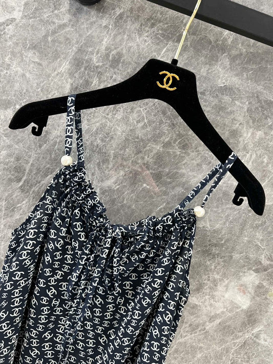Full-print pearl camisole
