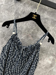 Full-print pearl camisole
