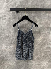 Full-print pearl camisole
