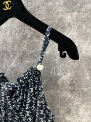 Full-print pearl camisole