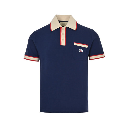 Poloshirt mit Logo-Print auf der Brust 