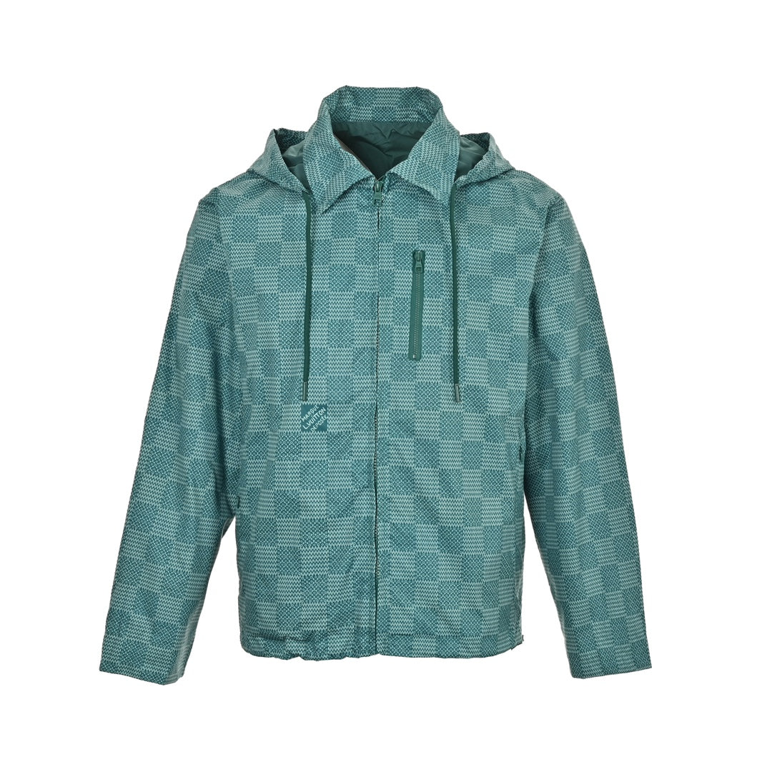 Veste coupe-vent à capuche à damier 24FW NEW L
