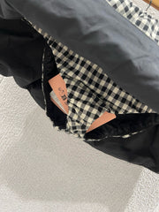 Black & White Gingham Mini Skirt
