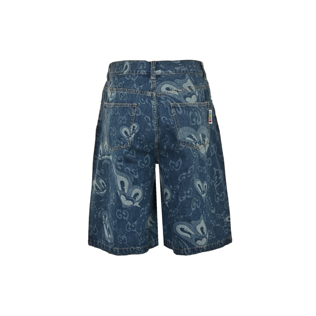 flüssiger herzförmiger Jeansanzug 