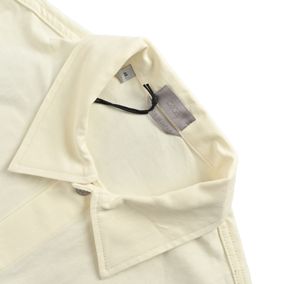 veste en jean avec logo brodé