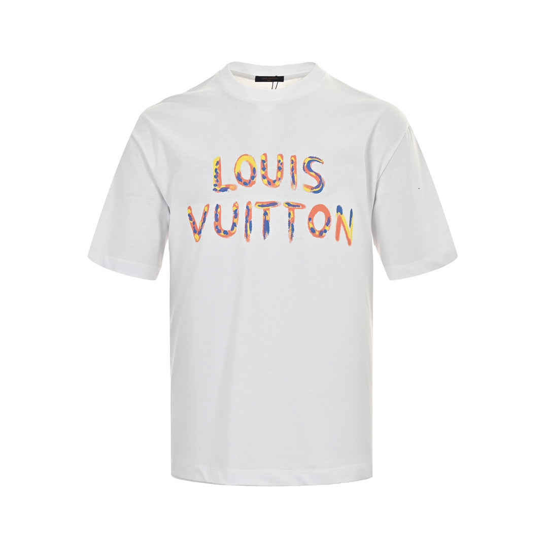 Kurze Ärmel mit handbemaltem, gefälschtem Sonnenblumendruck 