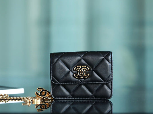 Pending Belt Clutch on ain in Black Lambskin AGHW