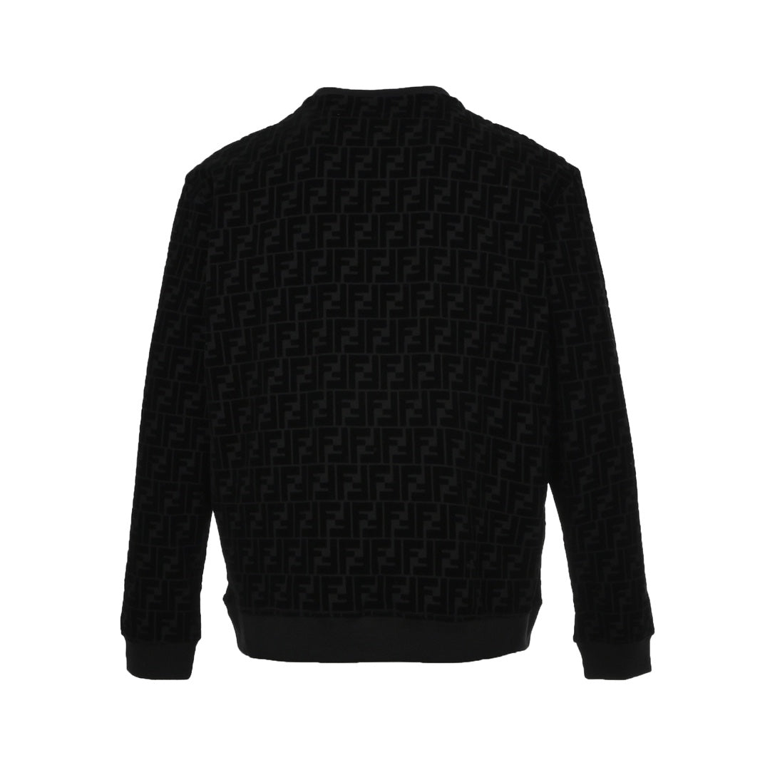 Sweat-shirt ras du cou floqué Double F