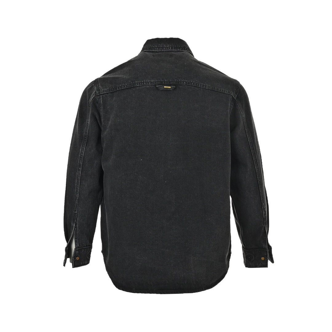 Jeansjacke mit Taschenprägung