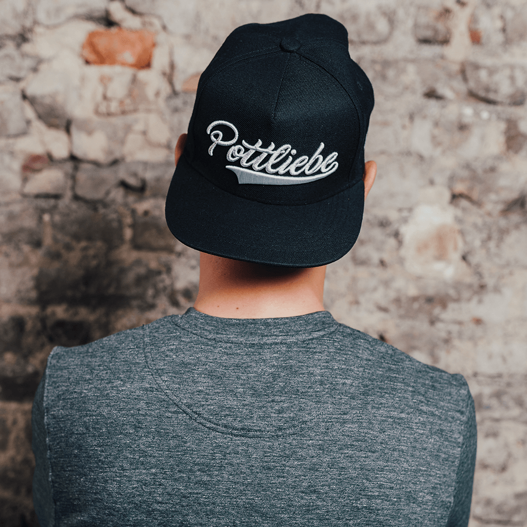 POTTLIEBE Snapback - Schwarz Weiß 