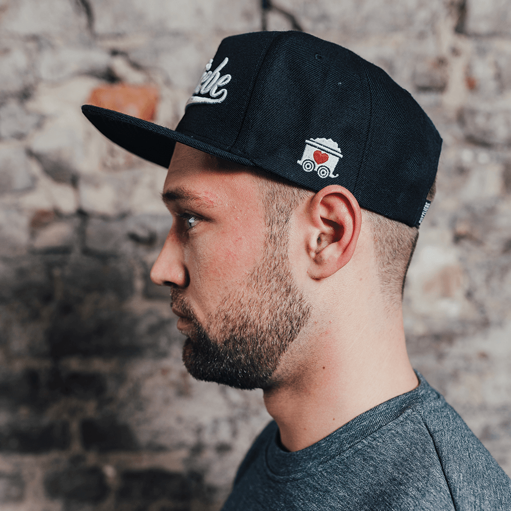 POTTLIEBE Snapback - Schwarz Weiß 