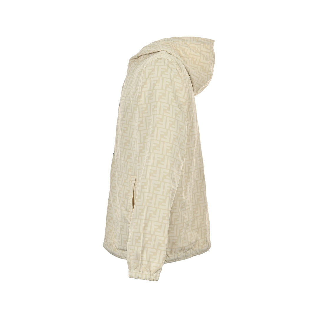 Veste à capuche réversible en nylon FF entièrement imprimée