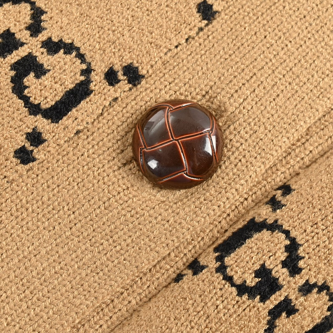 Cardigan pull jacquard Double G