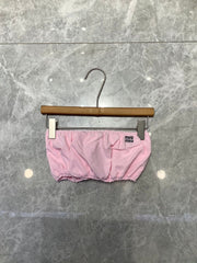 Ruched Bandeau Top in Vibrant Hues