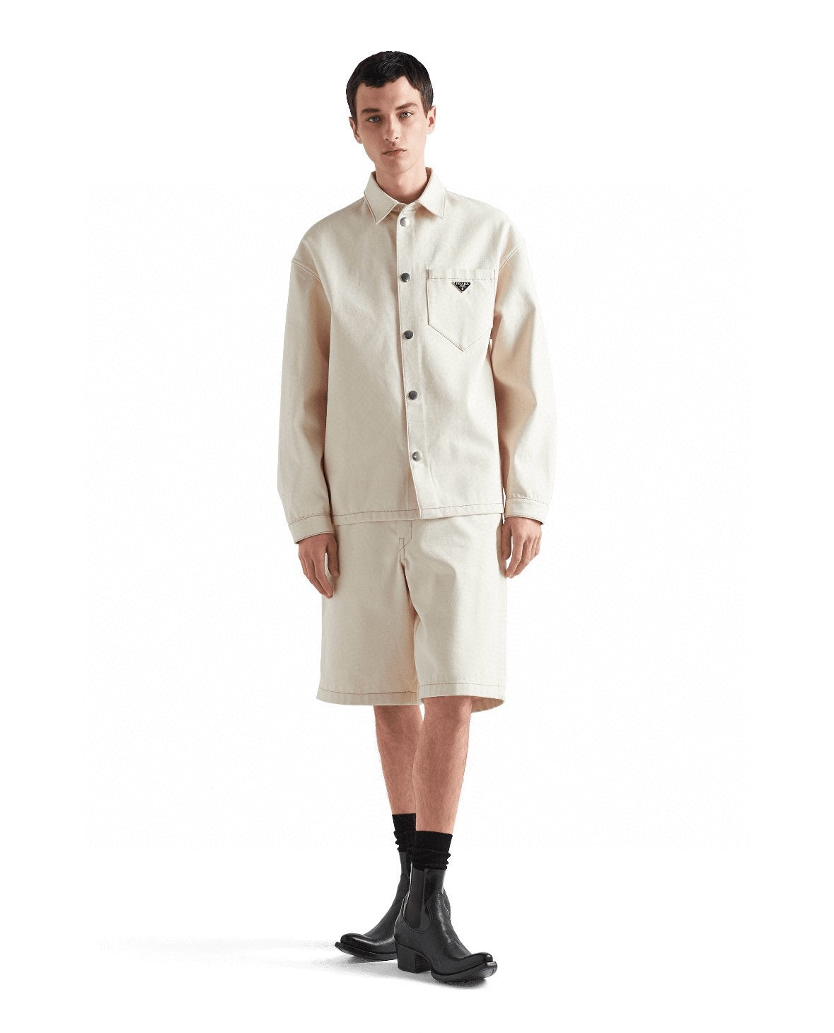 Kurzarmhemdanzug mit dreieckiger Tasche