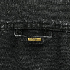 veste en jean à poche gaufrée
