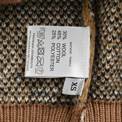 Jupe cardigan à carreaux rayée en mohair