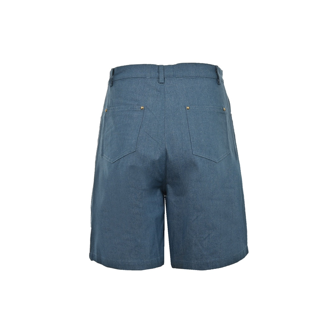 Jeansanzug mit aufgesticktem Buchstabenlogo aus Hanfseil