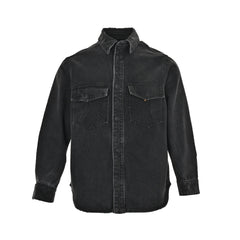 veste en jean à poche gaufrée