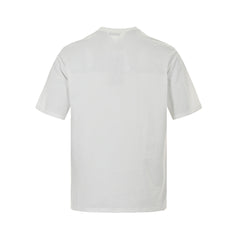Solid color logo letter embroidered short-sleeved T-shirt