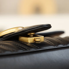 black Small GG Marmont 2.0 Shoulder Bag
