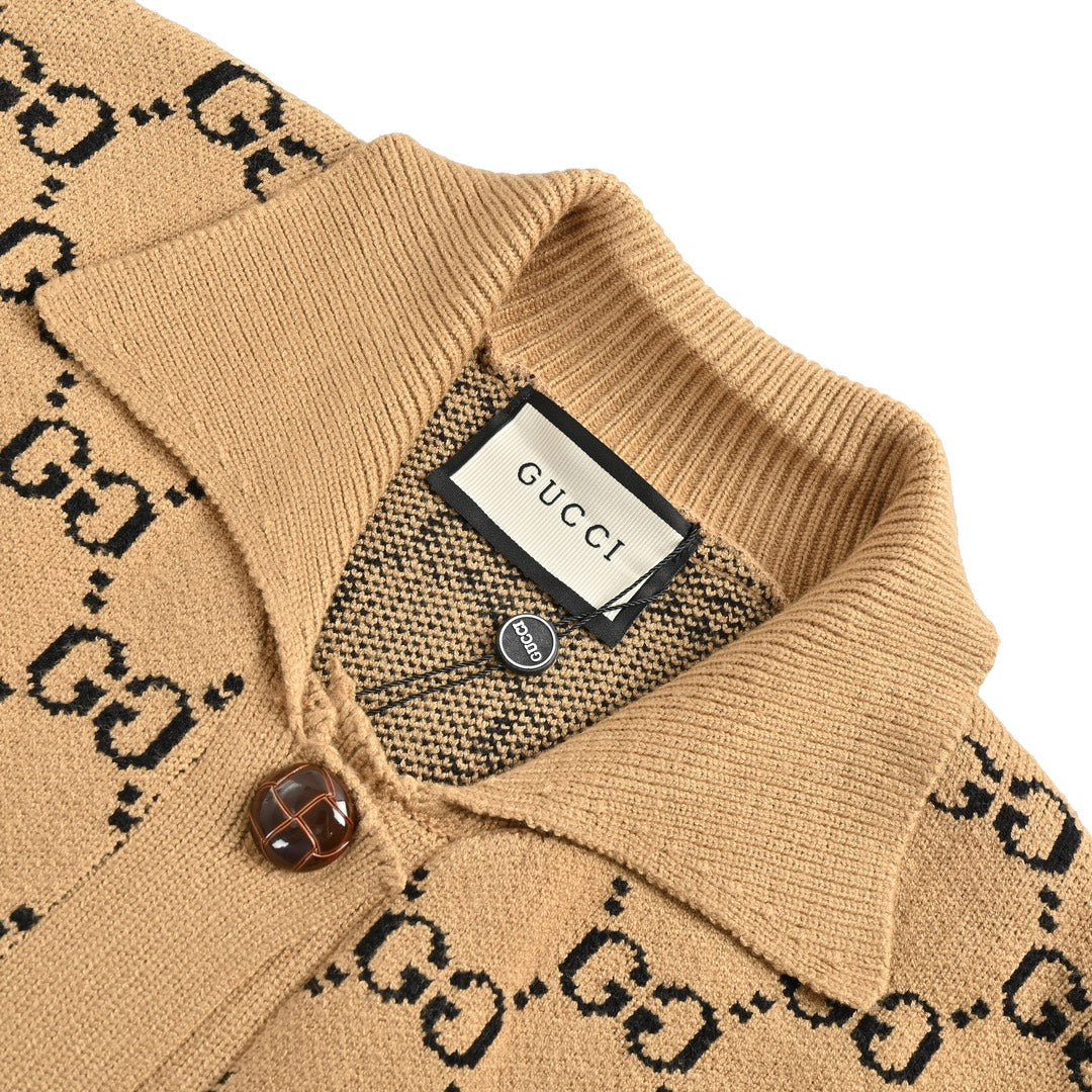 Cardigan pull jacquard Double G