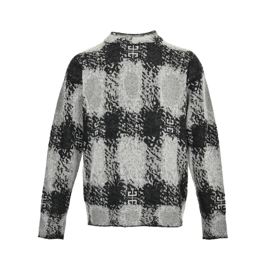 pull en mohair à carreaux