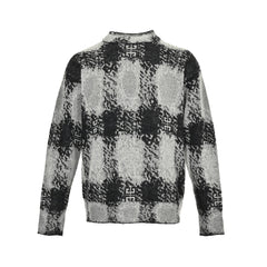 pull en mohair à carreaux