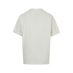 Short sleeves with letter embroidery on neckline