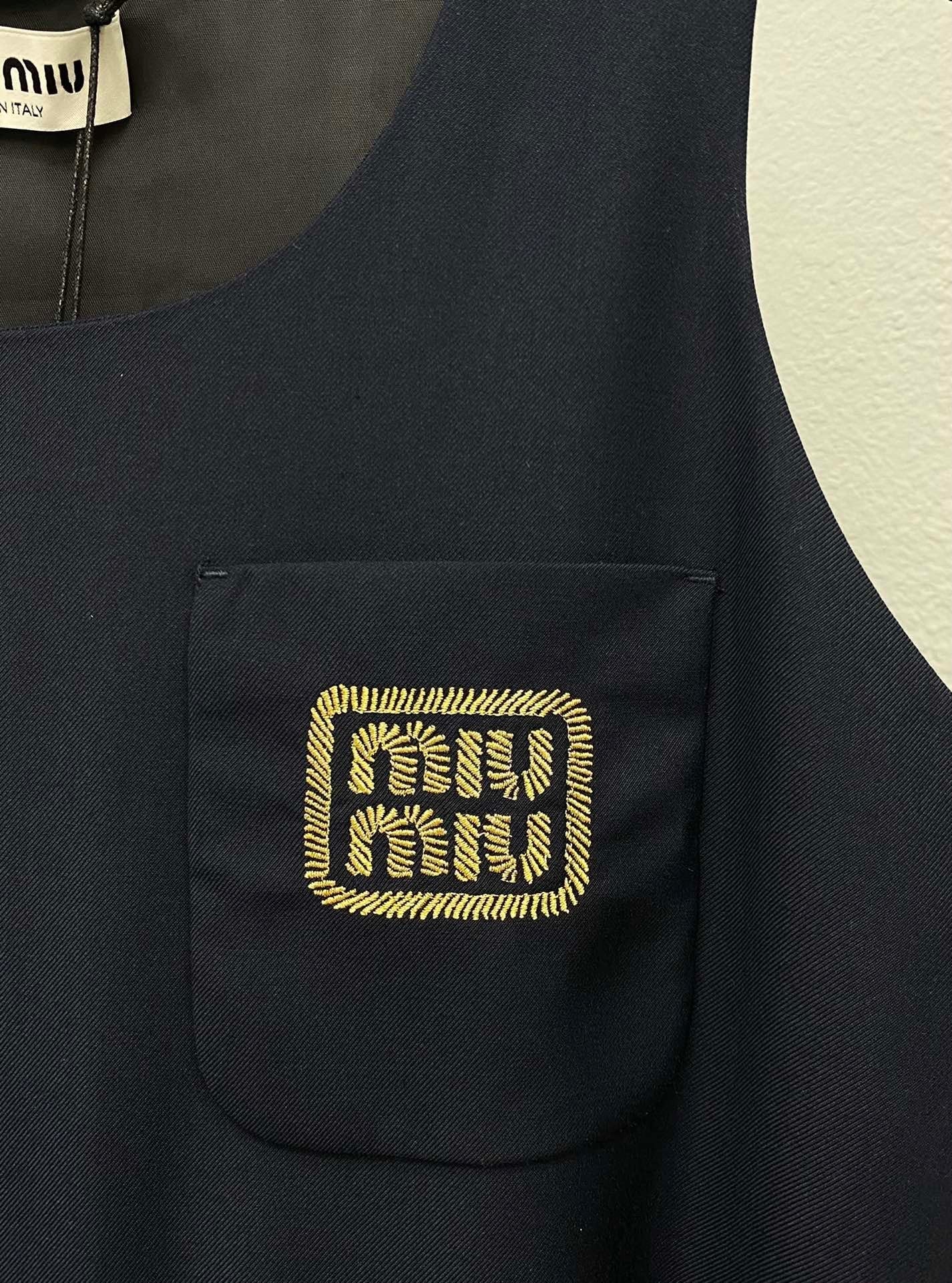 Navy Blue Sleeveless Dress with Belt