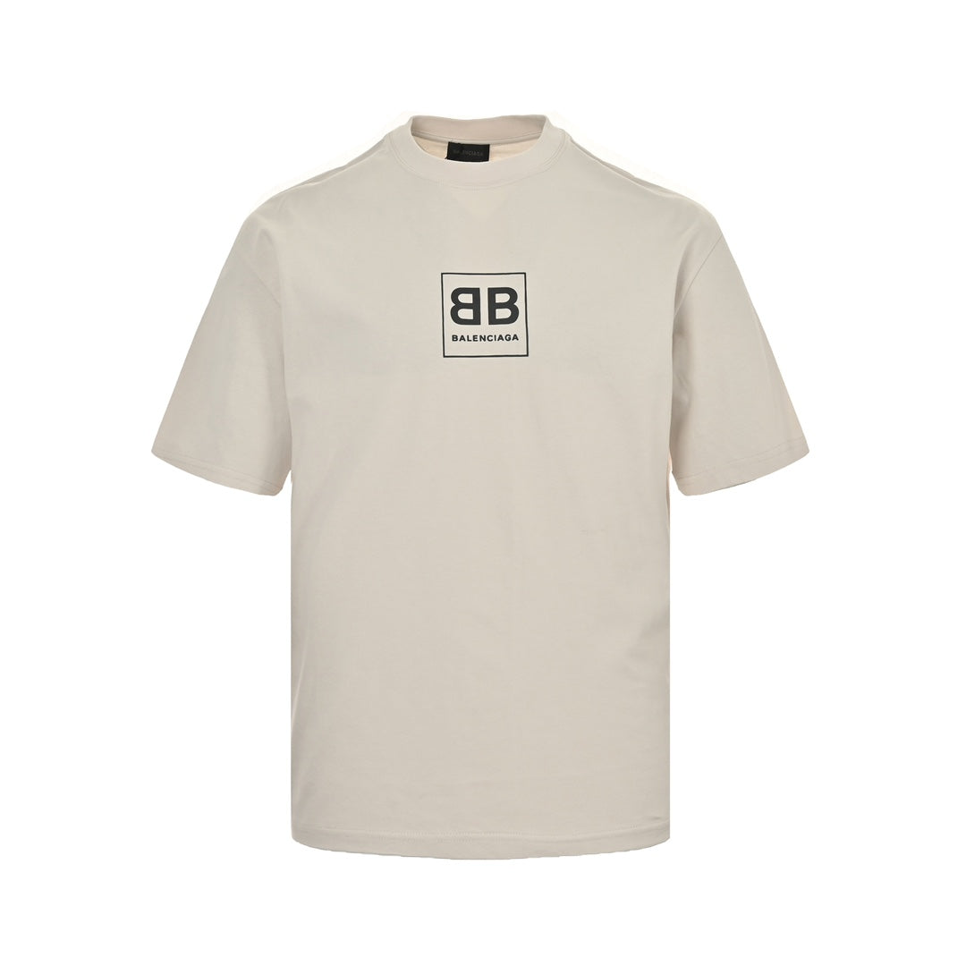 Kurze Ärmel mit quadratischem Doppel-B-Schloss-Print 