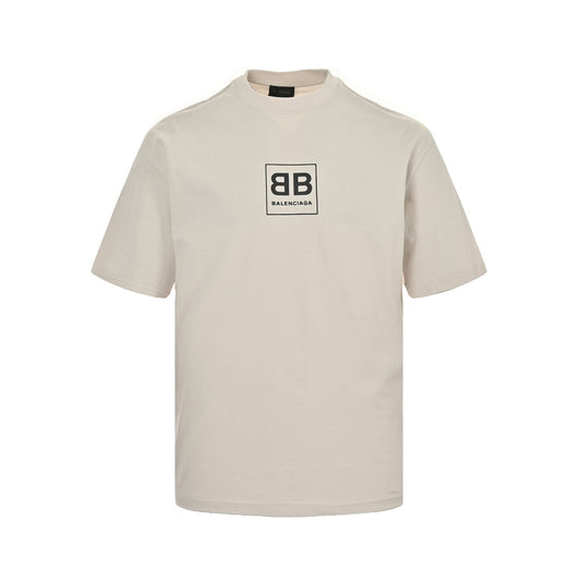 Kurze Ärmel mit quadratischem Doppel-B-Schloss-Print 