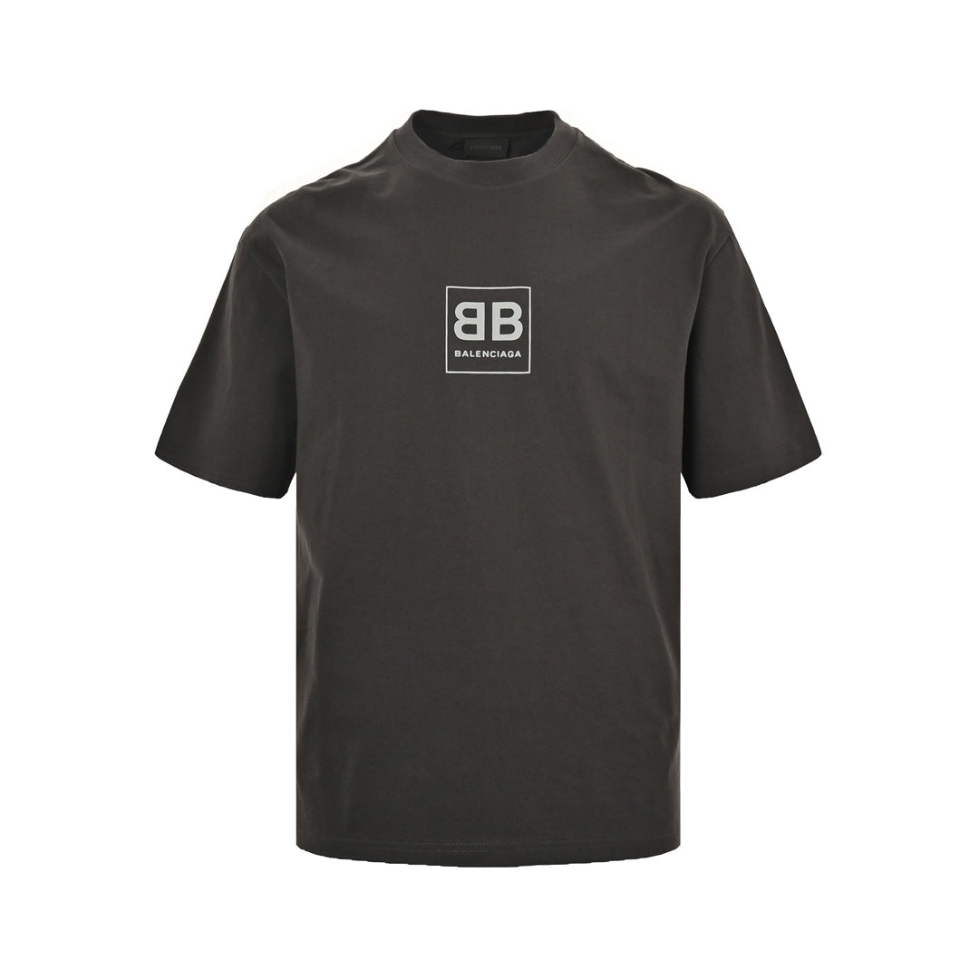 Kurze Ärmel mit quadratischem Doppel-B-Schloss-Print 