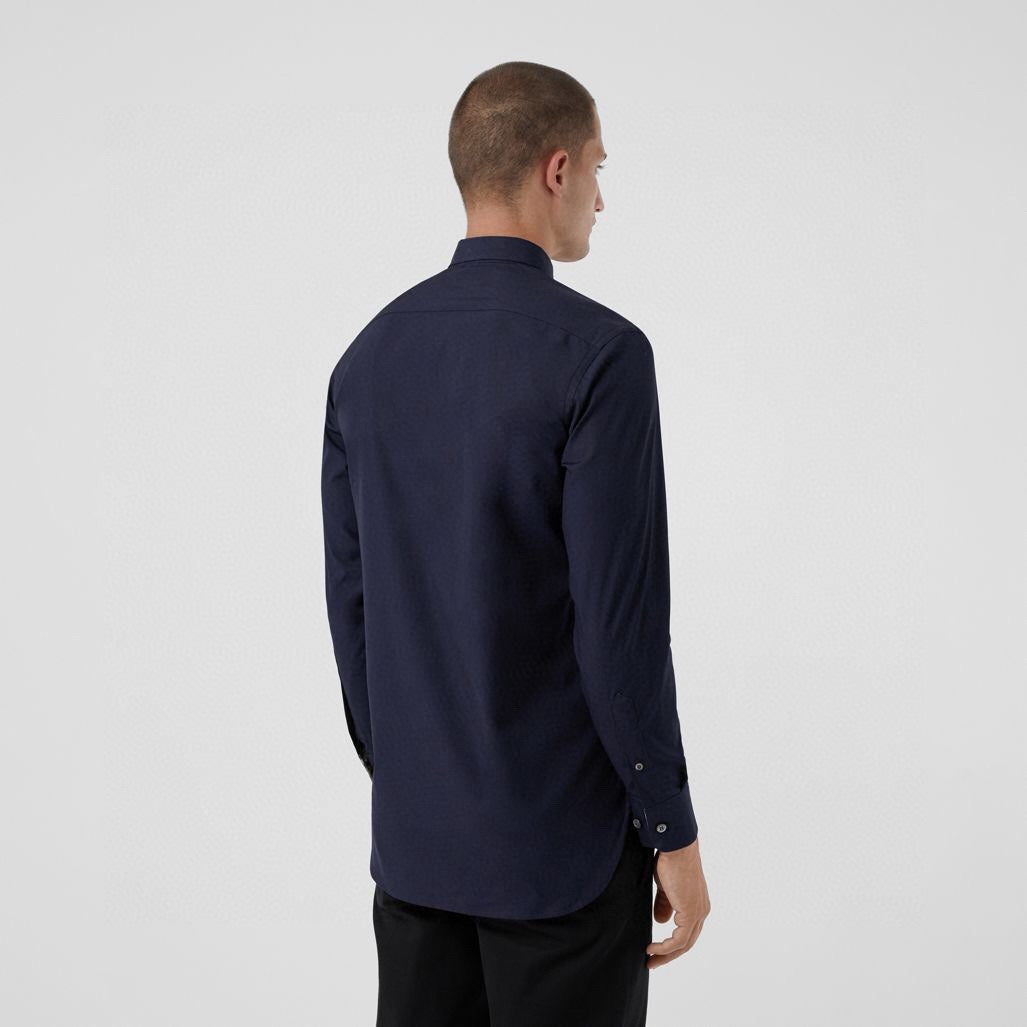 Chemise brodée avec logo de cheval de guerre classique