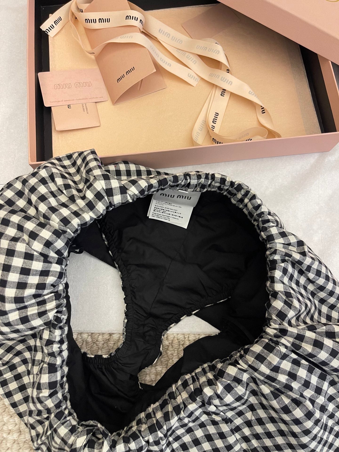 Mini-jupe vichy noire et blanche 