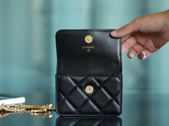 Pending Belt Clutch on ain in Black Lambskin AGHW