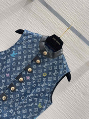 Sleeveless Denim Vest Dress