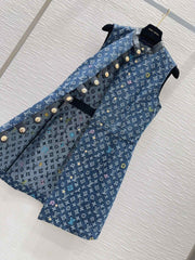 Sleeveless Denim Vest Dress