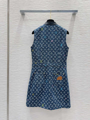 Sleeveless Denim Vest Dress