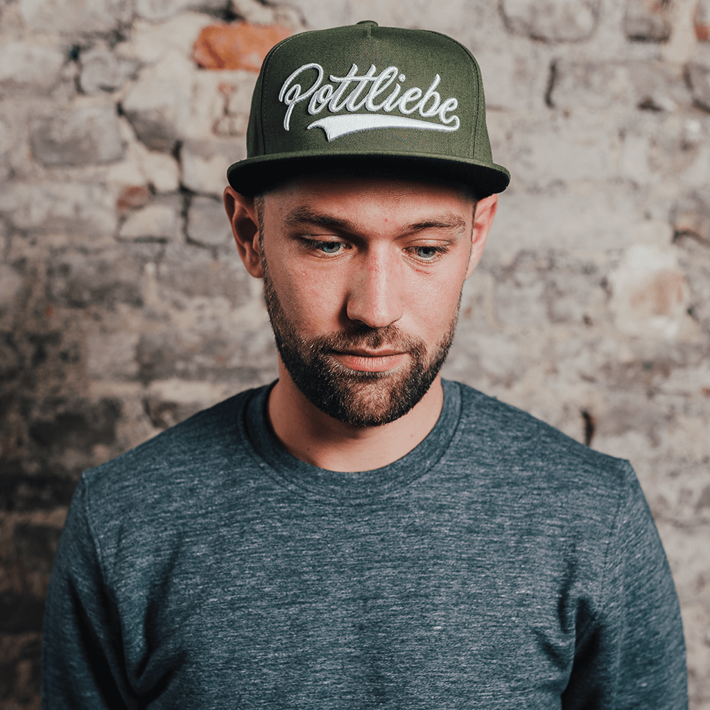 POTTLIEBE Snapback - Oliv Weiß 