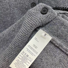 Double logo knitted soft cardigan