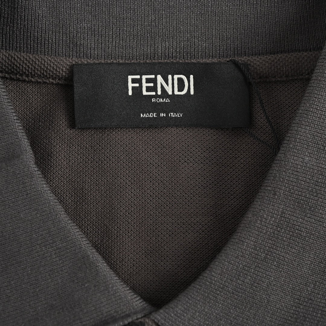 Polo manches courtes imprimé all-over double F