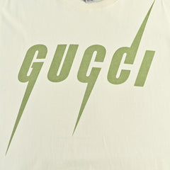 Green lightning print short sleeves