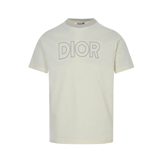 kurze Ärmel mit Buchstabenstickerei 