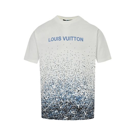 Kurze Ärmel mit Pixel-Farbverlaufsdruck 